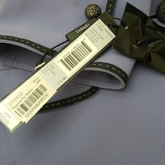 NWT Tahari Levine Connie Lavender Blazer Size 8 - Picture 7 of 8